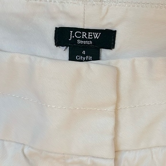 J. CREW Pants Women’s Size 4 City Fit White Stretch. Cotton/spandex. - Picture 8 of 10